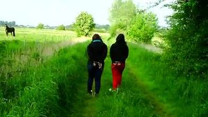 Walking together in cuffs
