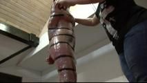 Dani in a heavy Plastic Wrap Mummification