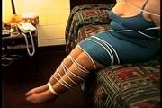29 Yr OLD FEISTY BBW SHARON GETS MOUTH STUFFED, CLEAVE GAGGED, BAREFOOT WHILE TIED ON THE BED (D69-2)