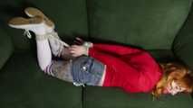 Sweet Cheeks in White Sneakers and Hogtie