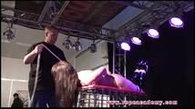 Yvette Costeau – Tightly hogtied live on stage