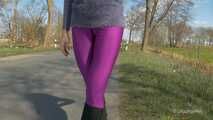Purple leggings in April, CT version