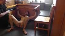 This time slave Luci is taken hard in the kitchen at the kitchen table