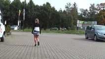 047015 Yassie Takes A Very Public Pee In The Parking Lot