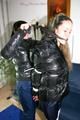 Girl girl bondage in shiny downwear (Pics)