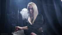 Seductive smoking with a mature lady