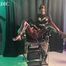 Rubber slave stuffed with the fucking machine