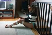 Anita tied to the reiling