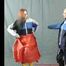Lady Nadja and Miss Francine in some nylon rainwear part 1