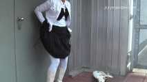 047016 Yassie Pees Outside A Fire Exit