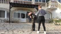 More Bondage Walk Training with tightly bound Tits for Slave Eva