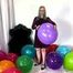 balloon stress test with nails, lighter and stick