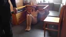 This time slave Luci is taken hard in the kitchen at the kitchen table