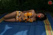Asian Girl Handcuffed Incomfortably