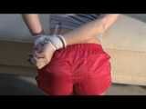 Get 3 Archive Videos with Katharina enjoying Bondage in her shiny nylon Shorts from 2012!