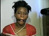 BLACK, RING GAGGED, MOUTH STUFFED SHONDA (D10-14)