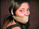 18 Yr OLD BLACK COLLEGE STUDENT IS MOUTH STUFFED, WRAP TAPE GAGGED, BALL-TIED, BAREFOOT, TOE-TIED AND HANDGAGGED (D58-7)