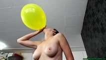 Blow2Pop sitting topless in front of you