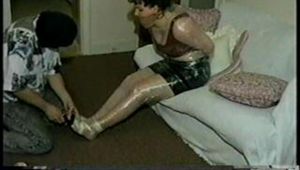 ELECTRIC TAPED & WRAP GAGGED MUMMY (D9-5)