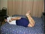 47 YEAR OLD LIBRARIAN PANTYHOSE HOG-TIED HOSTAGE (D18-15)