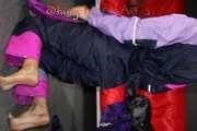 Watching sexy Pia wearing a sexy shiny nylon rain combination during her workout (Pics)
