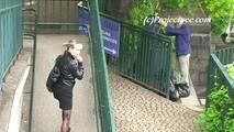 074001 & 074002 Karolina's Two Very Daring Public Pee Scenes Filmed In Prague