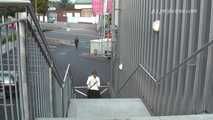 047016 Yassie Pees Outside A Fire Exit