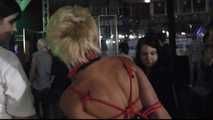 Public Bondage Walk and displayed in Public for Lena King