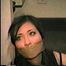 30 YR OLD ASIAN LI-JUN IS WRAP TAPE GAGGED, BALL-TIED, TOE-TIED IN PANTYHOSE (D55-11)
