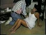 33 YEAR OLD AMERICAN INDIAN TRISH HAS PANTIES PULLED OFF & STUFFED IN HER MOUTH, DOES SELF MOUTH STUFFING, OTM GAGGED, TIED WITH ROPE & TIGHTLY HANDGAGGED (D61-3)