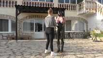 More Bondage Walk Training with tightly bound Tits for Slave Eva