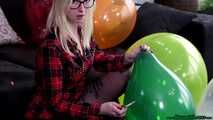Rauchen und Cigpopping von Ballons