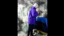 Nadja posing in layers of raingear part 2