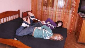 Alexa & Catt  – Two barefeet girls, one burglar and a lot of bondage 