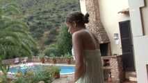 042002 Lazy Leticia Takes A Pee On The Patio When No One Is Looking