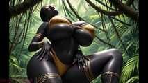 GoL Hot african woman dancing in the jungle