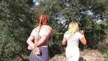 Bondage Walk in the spanish Woods for Zoey Ziptie and Melodie