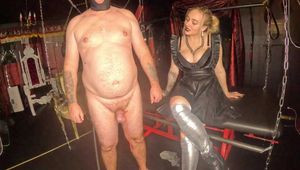 Show off your mini dick while I stretch your ass cunt!