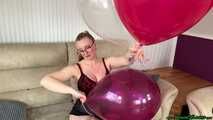 helium inflating eight crystal U16 balloons and pop them
