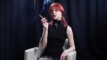 Red Elegance: Yuliana’s Smoking Ritual