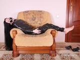 [From archive] Marvita is mummified in black cling film