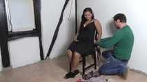 Jasmin toweltied to chair 1/2