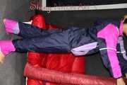 Watching sexy Pia wearing a sexy shiny nylon rain combination during her workout (Pics)