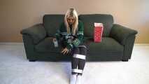 1360a Greta in Xmas Pressie part 1 Tape and Socks