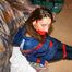 Stella tied and gagged with tape wearing shiny blue rainwear and highheels (Pics)