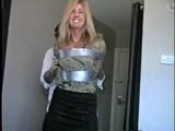  42 YEAR OLD LAWYER IS DUCT TAPE BALL-TIED, PANTIES STUFFED IN MOUTH, WRAP TAPE GAGGED, AND NYLON STOCKING TOES TAPED Pt3 (D57-3)