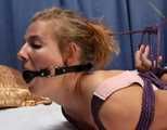 Albina Rose hogtied