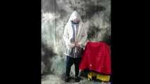 Nadja posing in layers of raingear part 2