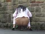 016099 Eve Takes An Emergency Pee In A Country Lane