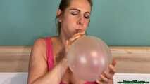 blowing up multiple wet transparent TT17 till Blow2Pop